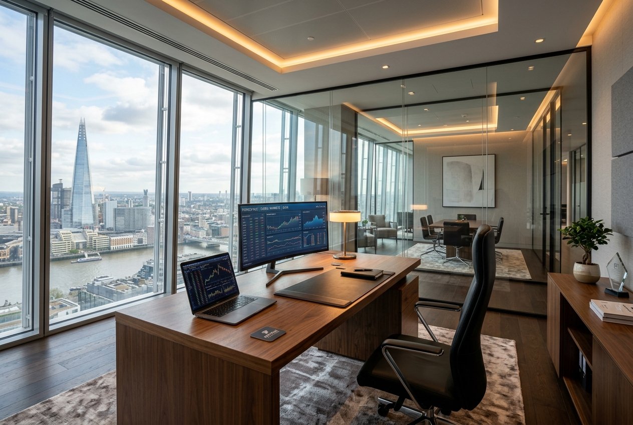 Shivansh Fintech Services modern executive corporate office interior